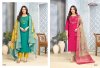 Sarita By Vishnu Vertican Silk Dress Material 